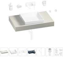 Раковина 40 см со столешницей 80 см Wellsee Doux в наборе 9 в 1 201009050