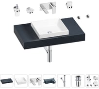 Раковина 40 см со столешницей 80 см Wellsee Doux в наборе 9 в 1 201009061