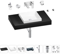 Раковина 40 см со столешницей 80 см Wellsee Doux в наборе 9 в 1 201009141