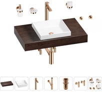 Раковина 40 см со столешницей 80 см Wellsee Doux в наборе 10 в 1 201009094