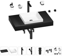 Раковина 40 см со столешницей 80 см Wellsee Doux в наборе 10 в 1 201009132