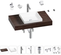 Раковина 40 см со столешницей 80 см Wellsee Doux в наборе 10 в 1 201009096