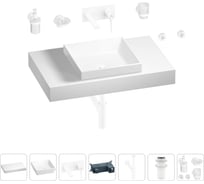 Раковина 40 см со столешницей 80 см Wellsee Doux в наборе 9 в 1 201009130