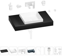 Раковина 40 см со столешницей 80 см Wellsee Doux в наборе 9 в 1 201009145