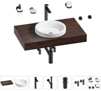 Раковина Wellsee 40 см со столешницей 80 смDouxв наборе 10 в 1 201009572