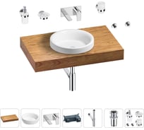 Раковина 40 см со столешницей 80 см Wellsee Doux в наборе 9 в 1 201009561
