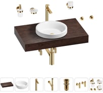 Раковина Wellsee 40 см со столешницей 80 смDouxв наборе 10 в 1 201009573