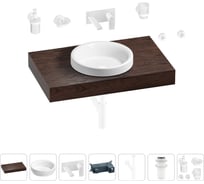 Раковина Wellsee 40 см со столешницей 80 смDouxв наборе 9 в 1 201009585