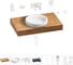 Раковина 40 см со столешницей 80 см Wellsee Doux в наборе 9 в 1 201009565 1