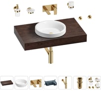 Раковина Wellsee 40 см со столешницей 80 смDouxв наборе 9 в 1 201009583