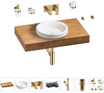 Раковина 40 см со столешницей 80 см Wellsee Doux в наборе 9 в 1 201009563