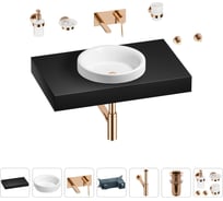 Раковина Wellsee 40 см со столешницей 80 смDouxв наборе 9 в 1 201009629