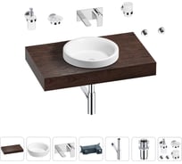 Раковина Wellsee 40 см со столешницей 80 смDouxв наборе 9 в 1 201009581