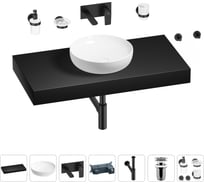 Раковина Wellsee 42 см со столешницей 100 смChalice Perfectionв наборе 9 в 1 201010222