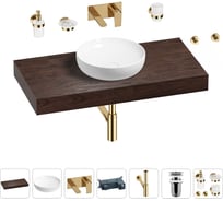 Раковина Wellsee 42 см со столешницей 100 смChalice Perfectionв наборе 9 в 1 201010183