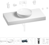Раковина Wellsee 42 см со столешницей 100 смChalice Perfectionв наборе 9 в 1 201010210
