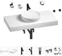 Раковина Wellsee 42 см со столешницей 100 смChalice Perfectionв наборе 10 в 1 201010197