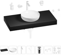 Раковина Wellsee 42 см со столешницей 100 смChalice Perfectionв наборе 10 в 1 201010215