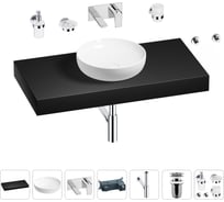 Раковина Wellsee 42 см со столешницей 100 смChalice Perfectionв наборе 9 в 1 201010221