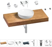 Раковина 42 см со столешницей 100 см Wellsee Chalice Perfection в наборе 9 в 1 201010166