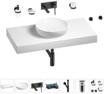 Раковина Wellsee 42 см со столешницей 100 смChalice Perfectionв наборе 9 в 1 201010207