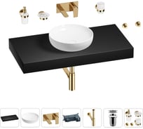 Раковина Wellsee 42 см со столешницей 100 смChalice Perfectionв наборе 9 в 1 201010223