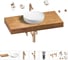 Раковина 42 см со столешницей 100 см Wellsee Chalice Perfection в наборе 10 в 1 201010159 1