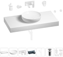 Раковина Wellsee 42 см со столешницей 100 смChalice Perfectionв наборе 9 в 1 201010205