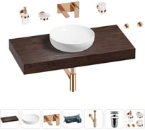 Раковина Wellsee 42 см со столешницей 100 смChalice Perfectionв наборе 9 в 1 201010184