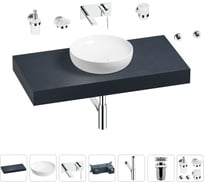 Раковина Wellsee 42 см со столешницей 100 смChalice Perfectionв наборе 9 в 1 201010146