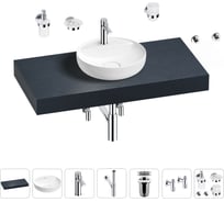 Раковина Wellsee 42 см со столешницей 100 смChalice Perfectionв наборе 10 в 1 201010546