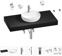 Раковина Wellsee 42 см со столешницей 100 смChalice Perfectionв наборе 10 в 1 201010586