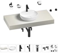 Раковина Wellsee 42 см со столешницей 100 смChalice Perfectionв наборе 10 в 1 201010537