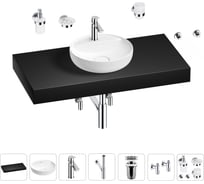 Раковина Wellsee 42 см со столешницей 100 смChalice Perfectionв наборе 10 в 1 201010581