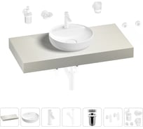Раковина Wellsee 42 см со столешницей 100 смChalice Perfectionв наборе 10 в 1 201010540