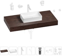 Раковина Wellsee 42 см со столешницей 100 смPure BY201010850 в наборе 10 в 1 201010850