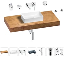 Раковина 42 см со столешницей 100 см Wellsee Pure BY Wellsee в наборе 9 в 1 201010841