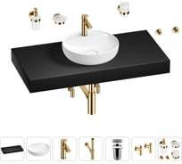 Раковина Wellsee 42 см со столешницей 100 смChalice Perfectionв наборе 10 в 1 201010583