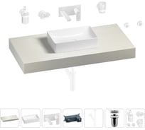Раковина Wellsee 42 см со столешницей 100 смPure BY201010810 в наборе 9 в 1 201010810