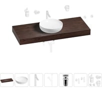 Раковина Wellsee 42 см со столешницей 120 смChalice Perfectionв наборе 10 в 1 201010300