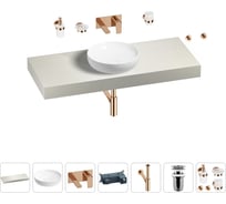 Раковина Wellsee 42 см со столешницей 120 смChalice Perfectionв наборе 9 в 1 201010244