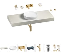 Раковина Wellsee 42 см со столешницей 120 смChalice Perfectionв наборе 9 в 1 201010248