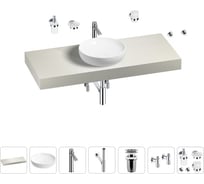 Раковина Wellsee 42 см со столешницей 120 смChalice Perfectionв наборе 10 в 1 201010236