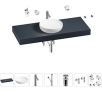 Раковина Wellsee 42 см со столешницей 120 смChalice Perfectionв наборе 10 в 1 201010256