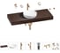 Раковина Wellsee 42 см со столешницей 120 смChalice Perfectionв наборе 10 в 1 201010294 1