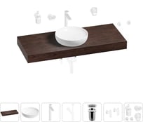 Раковина Wellsee 42 см со столешницей 120 смChalice Perfectionв наборе 10 в 1 201010295