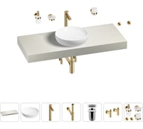 Раковина Wellsee 42 см со столешницей 120 смChalice Perfectionв наборе 10 в 1 201010233