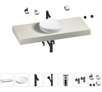 Раковина Wellsee 42 см со столешницей 120 смChalice Perfectionв наборе 10 в 1 201010237