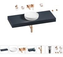 Раковина Wellsee 42 см со столешницей 120 смChalice Perfectionв наборе 9 в 1 201010269