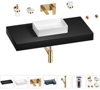 Раковина Wellsee 42 см со столешницей 100 смPure BY201010883 в наборе 9 в 1 201010883